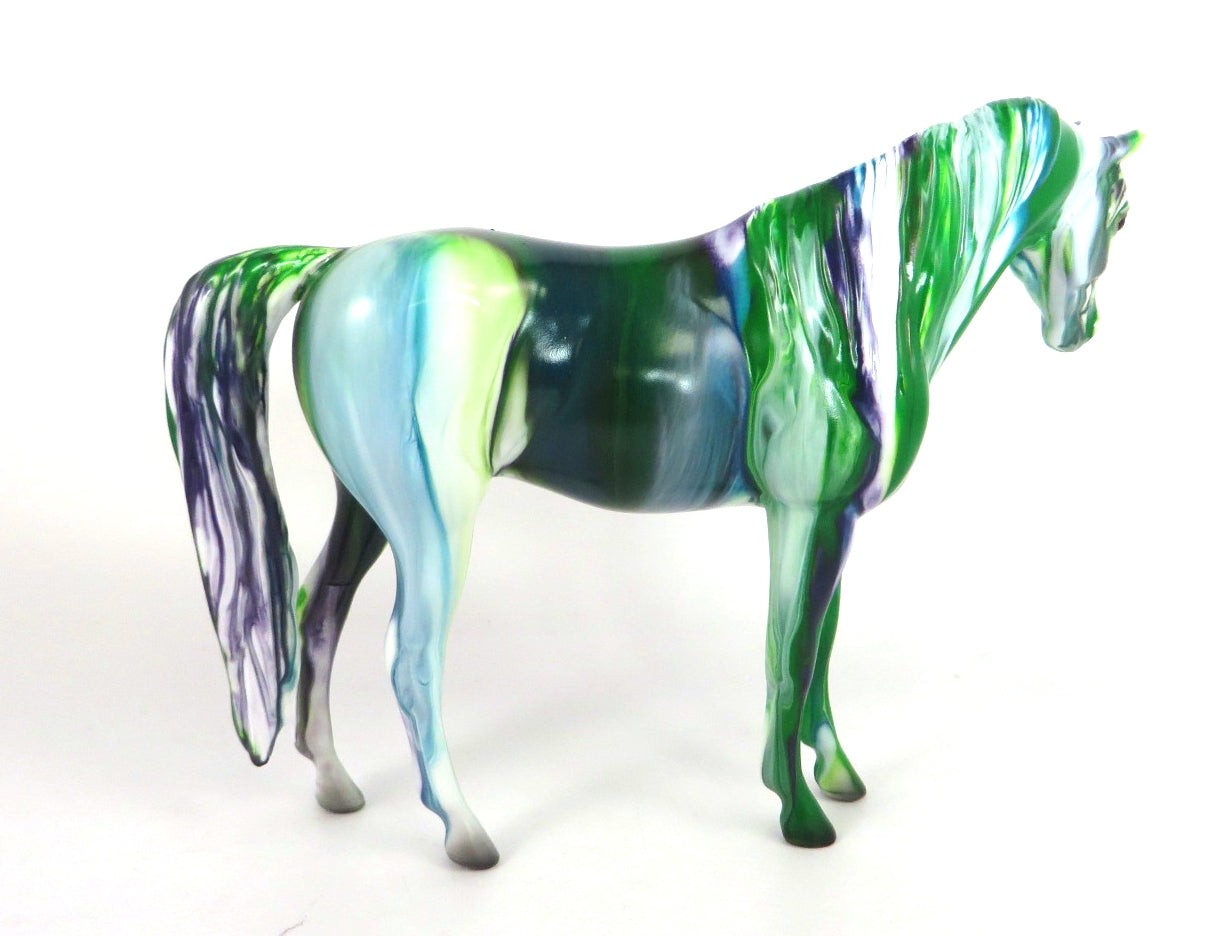 GREEN APPLE RIBBON CANDY - OOAK RIBBON CANDY ARABIAN MARE PEBBLES BY MISSY FOX WHS19