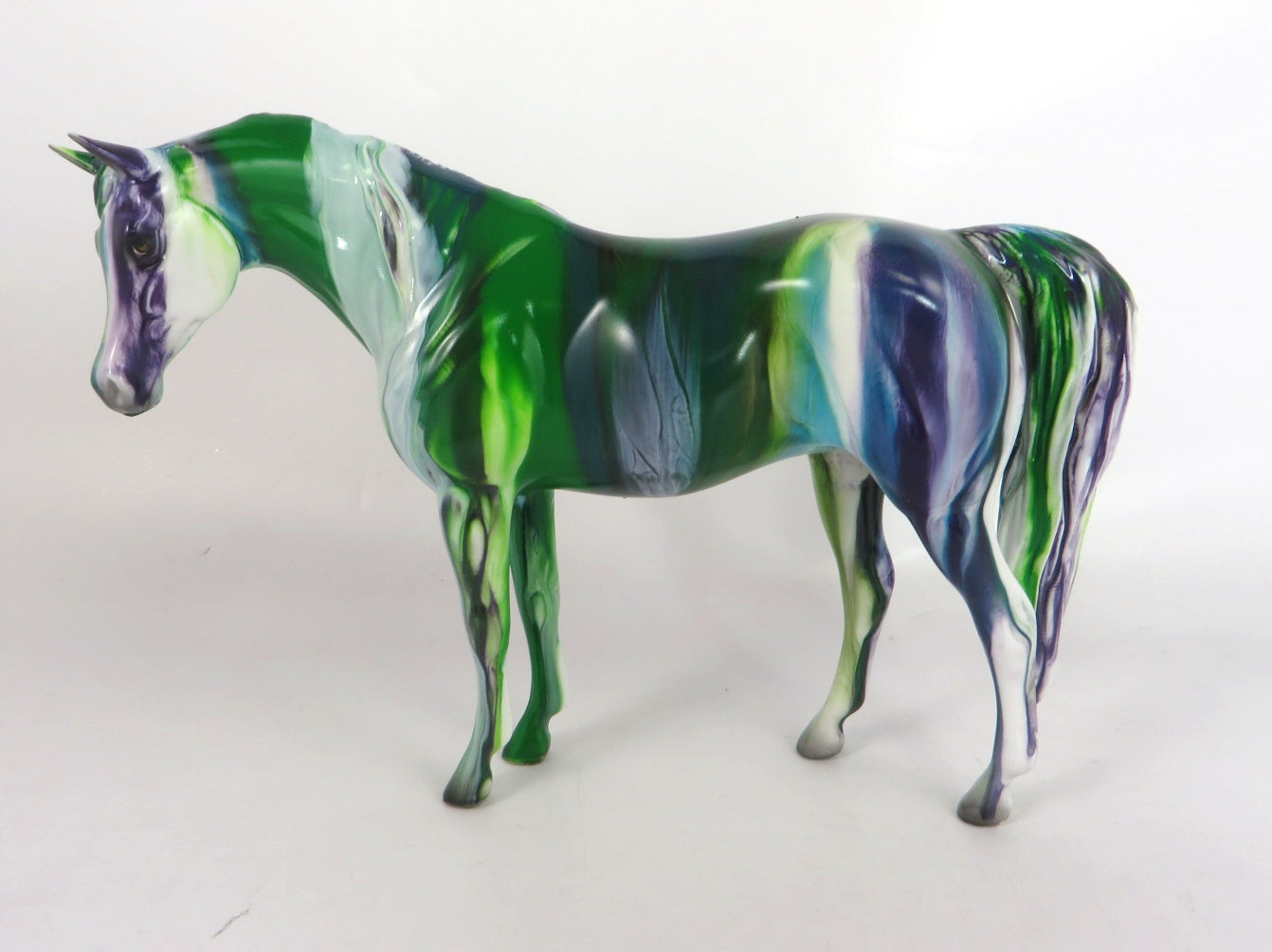 GREEN APPLE RIBBON CANDY - OOAK RIBBON CANDY ARABIAN MARE PEBBLES BY MISSY FOX WHS19