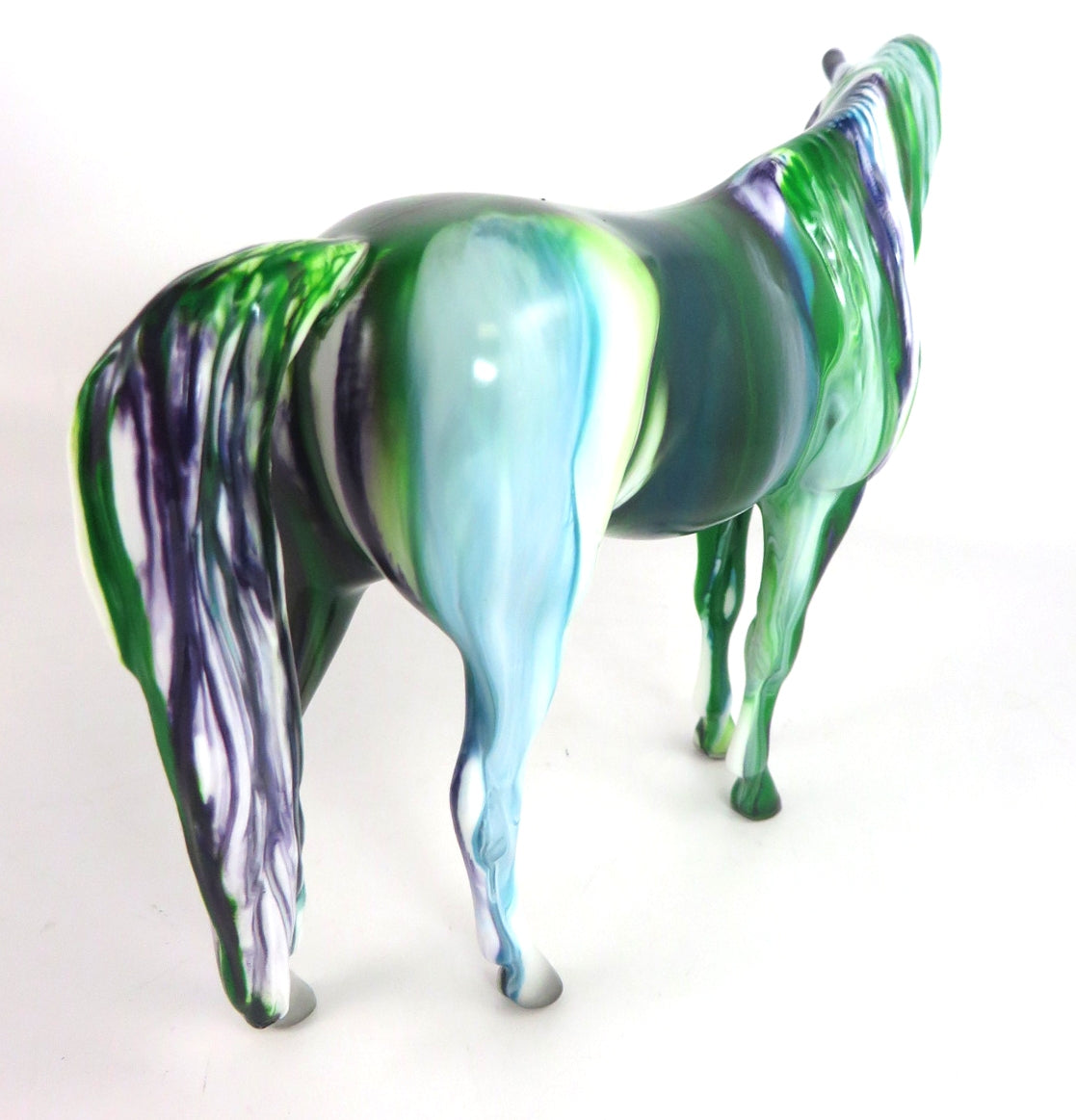 GREEN APPLE RIBBON CANDY - OOAK RIBBON CANDY ARABIAN MARE PEBBLES BY MISSY FOX WHS19