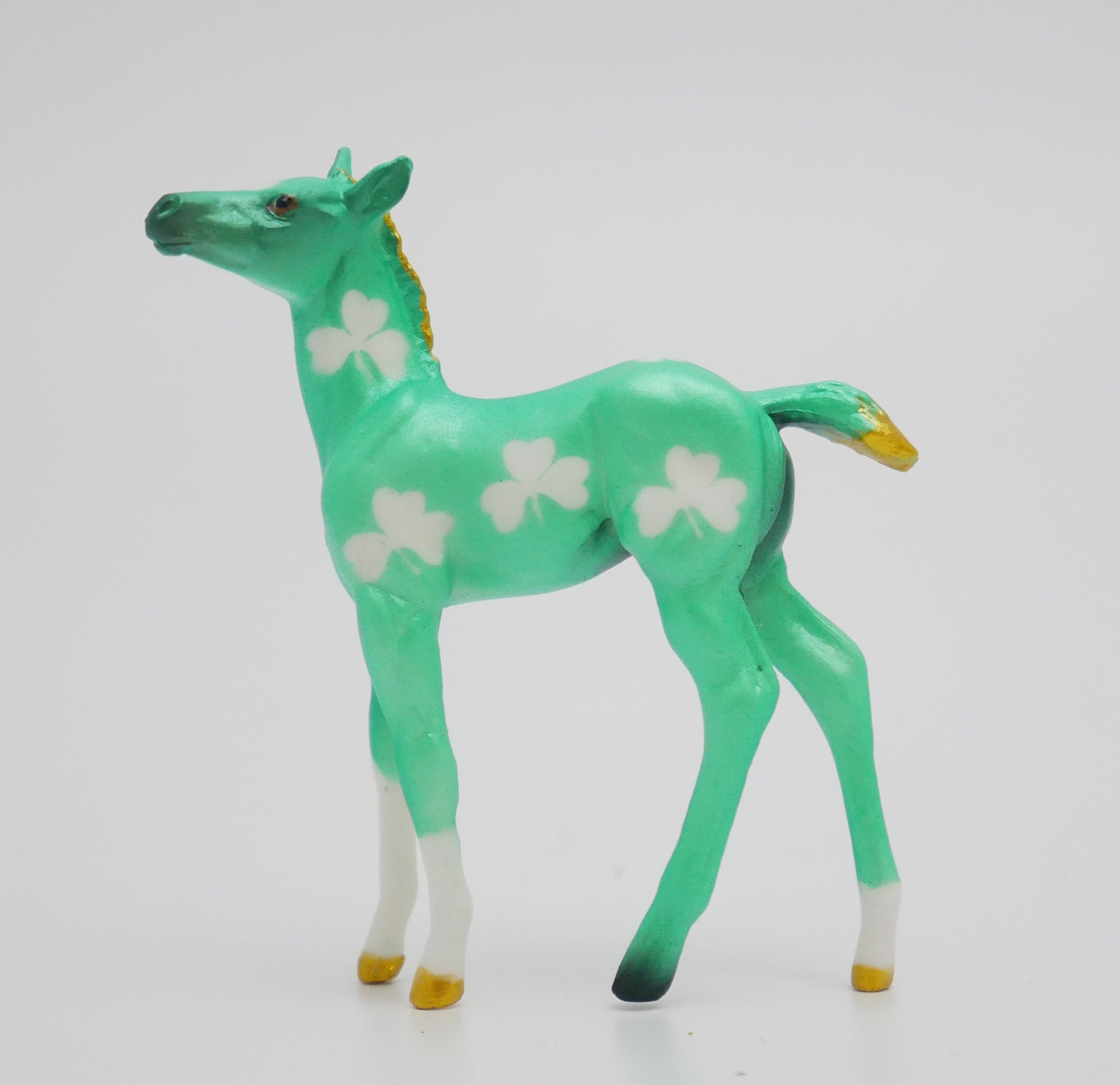 GREENTOES - OOAK ST. PATRICKS DAY DECO MODEL HORSE BY JAS FANNING 3/13/20