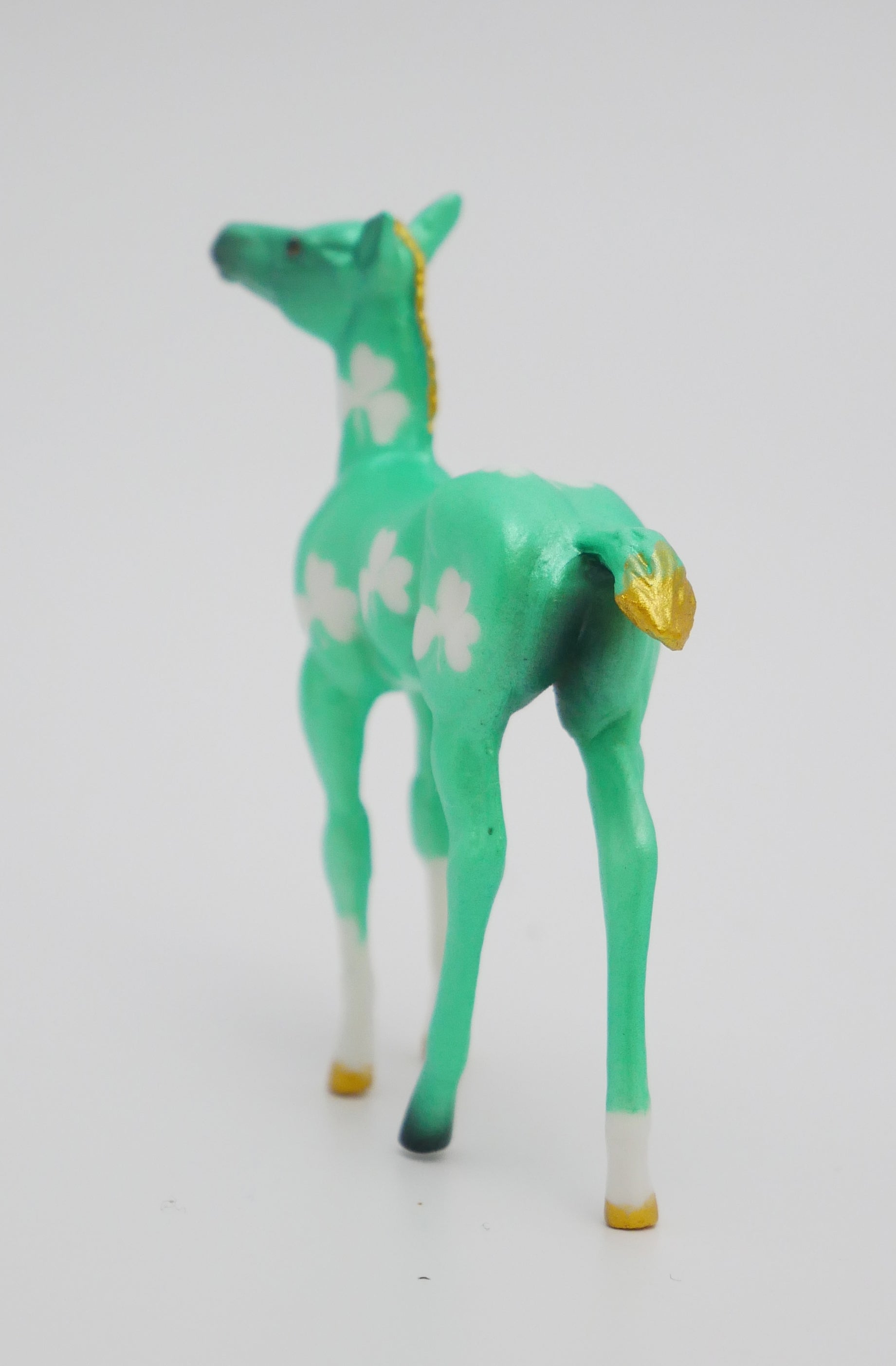 GREENTOES - OOAK ST. PATRICKS DAY DECO MODEL HORSE BY JAS FANNING 3/13/20
