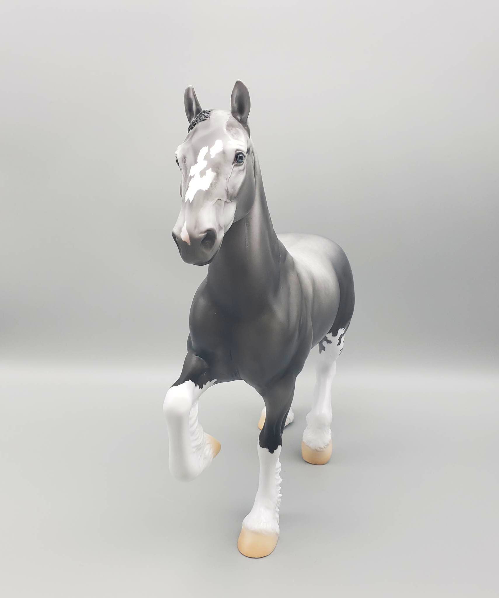 SAMPLE of Old Man Odysseus LE15 Dappled Grey Sabino Trotting Drafter By Ellen Robbins Classic Literature Series 2023 CL23