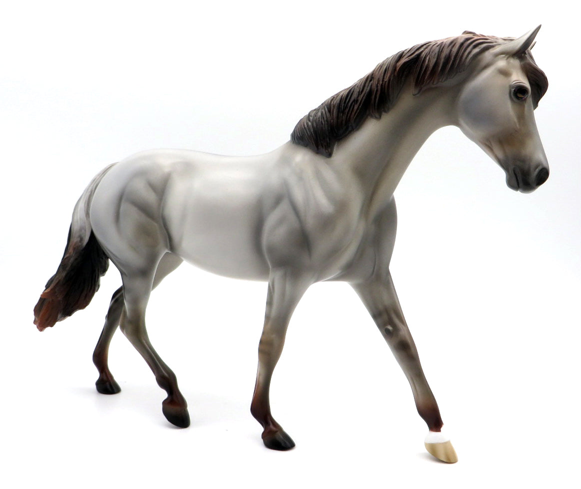 Grey Moon - OOAK Grulla Pony by Ellen Robbins