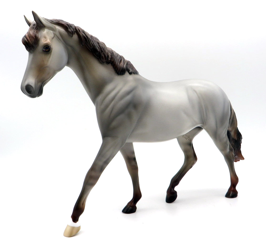 Grey Moon - OOAK Grulla Pony by Ellen Robbins