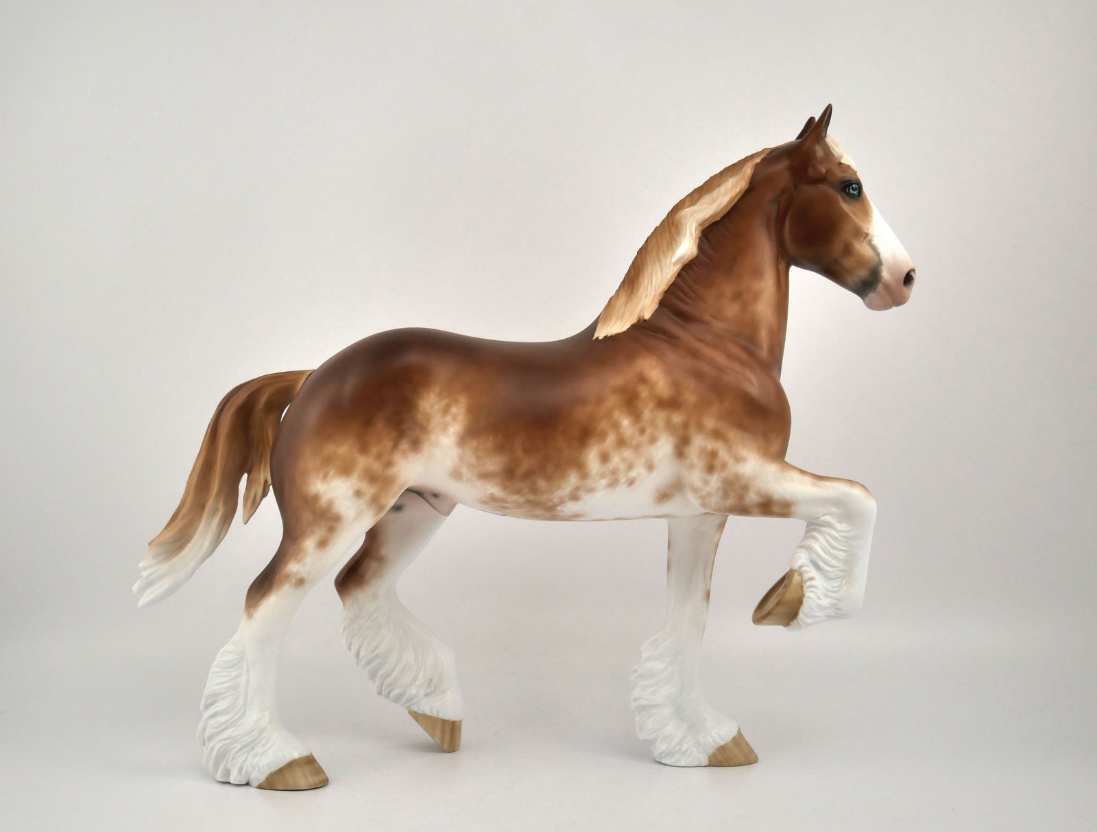 Gustave-OOAK Chestnut Sabino Trotting Draft By Sheryl Leisure