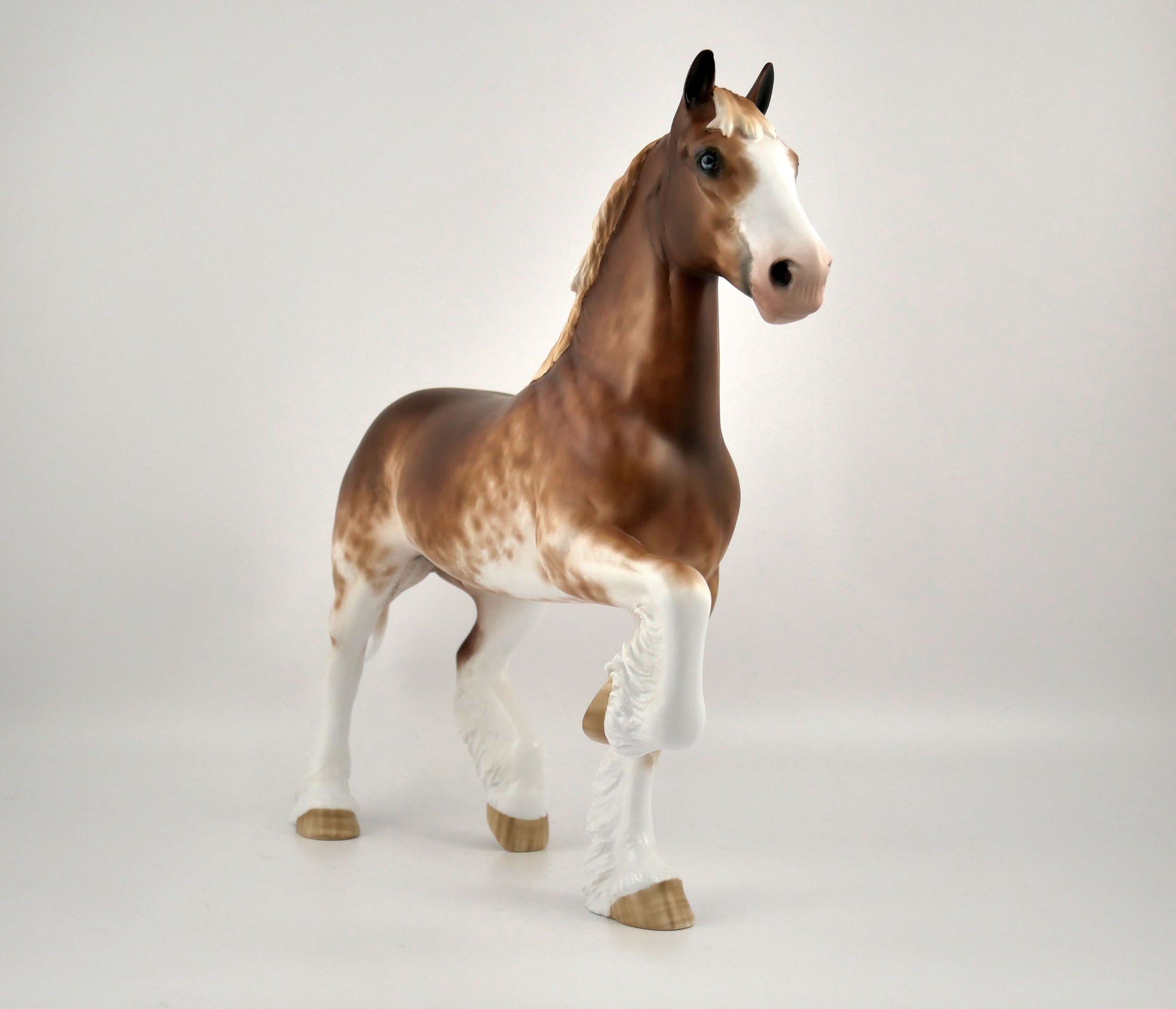 Gustave-OOAK Chestnut Sabino Trotting Draft By Sheryl Leisure