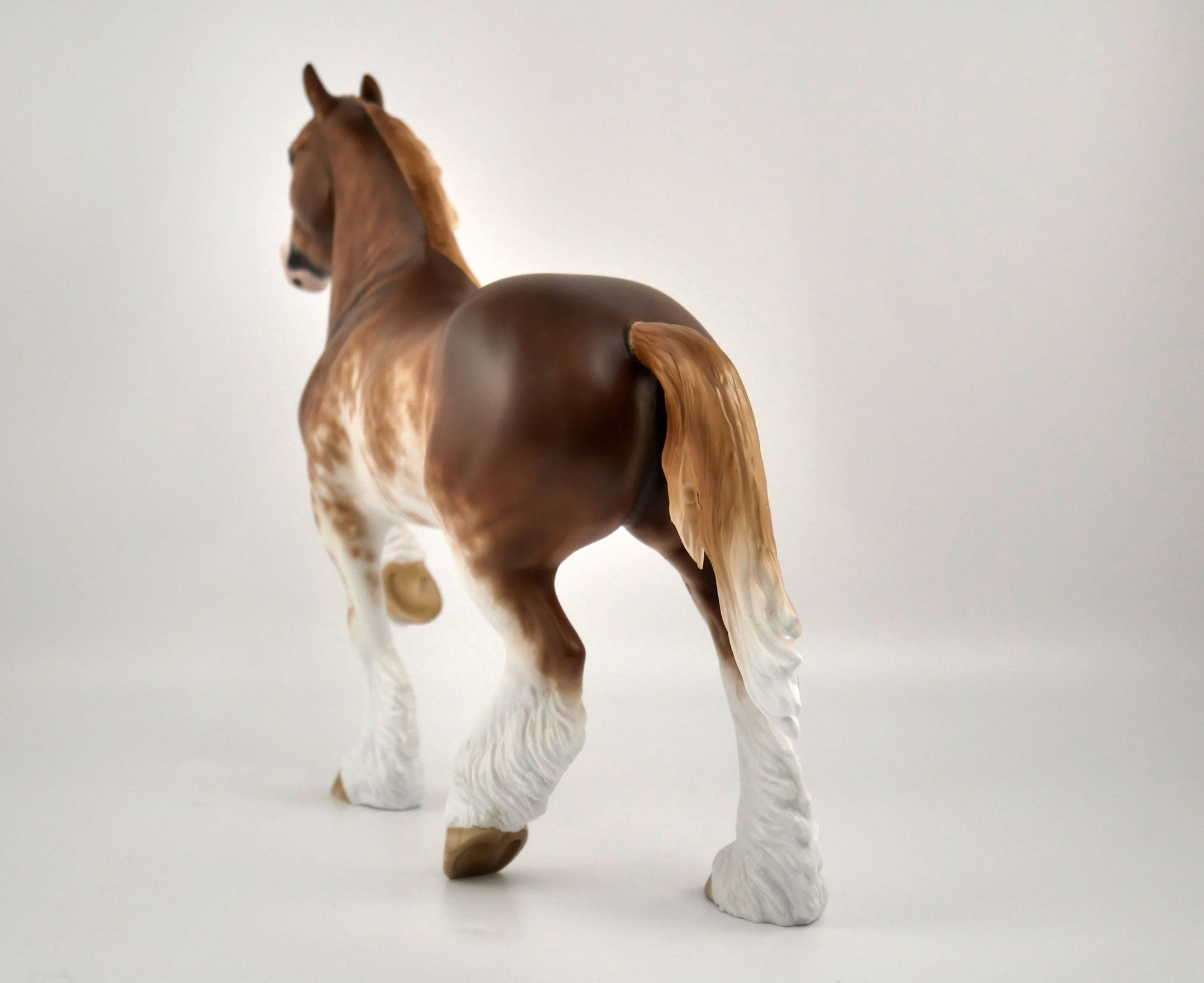 Gustave-OOAK Chestnut Sabino Trotting Draft By Sheryl Leisure