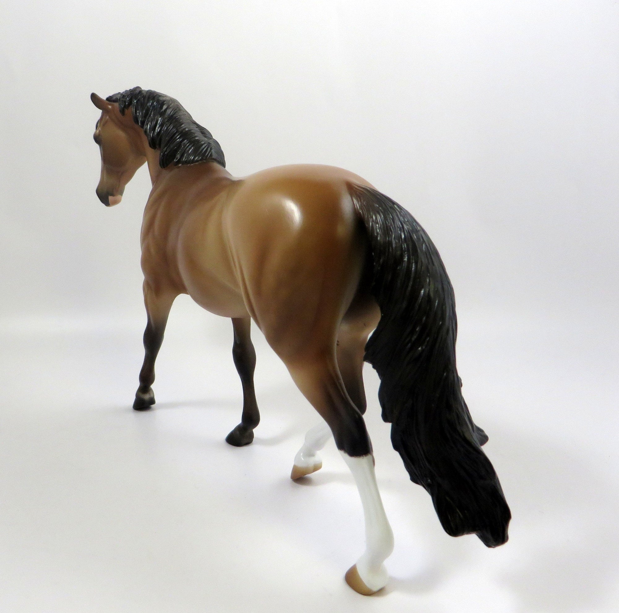 GUSTAVUS-OOAK BUCKSKIN PONY MODEL HORSE EQ 19