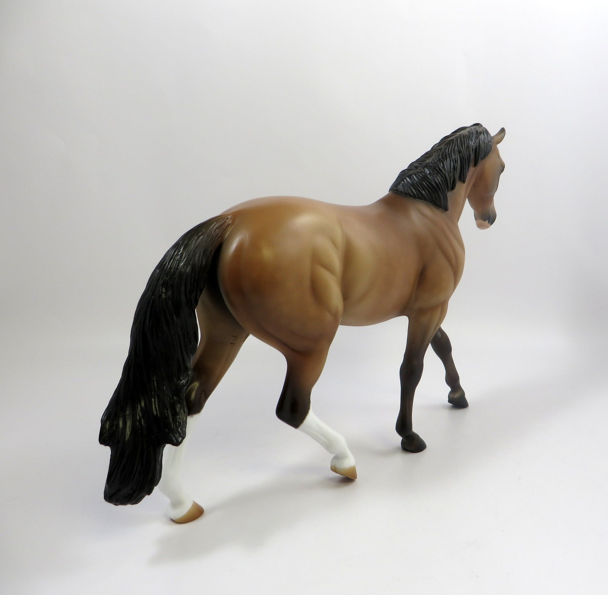 GUSTAVUS-OOAK BUCKSKIN PONY MODEL HORSE EQ 19