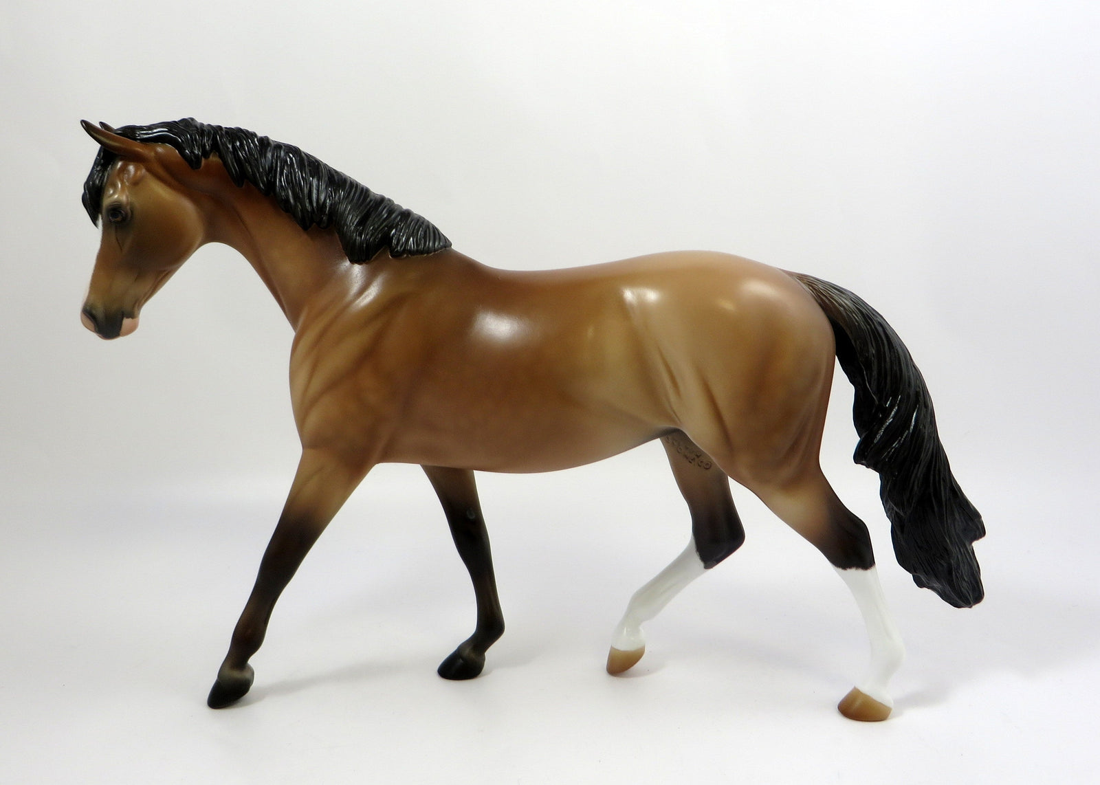 GUSTAVUS-OOAK BUCKSKIN PONY MODEL HORSE EQ 19