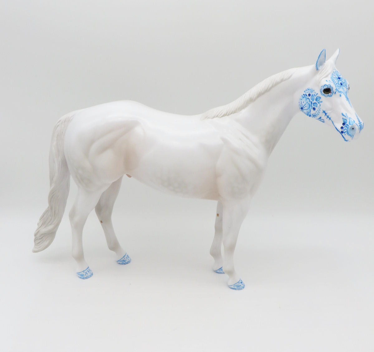 Gzhel - Sugar Skull Decorator Ideal Stock Horse with Bling Added Painted by Jess Hamill - MM22