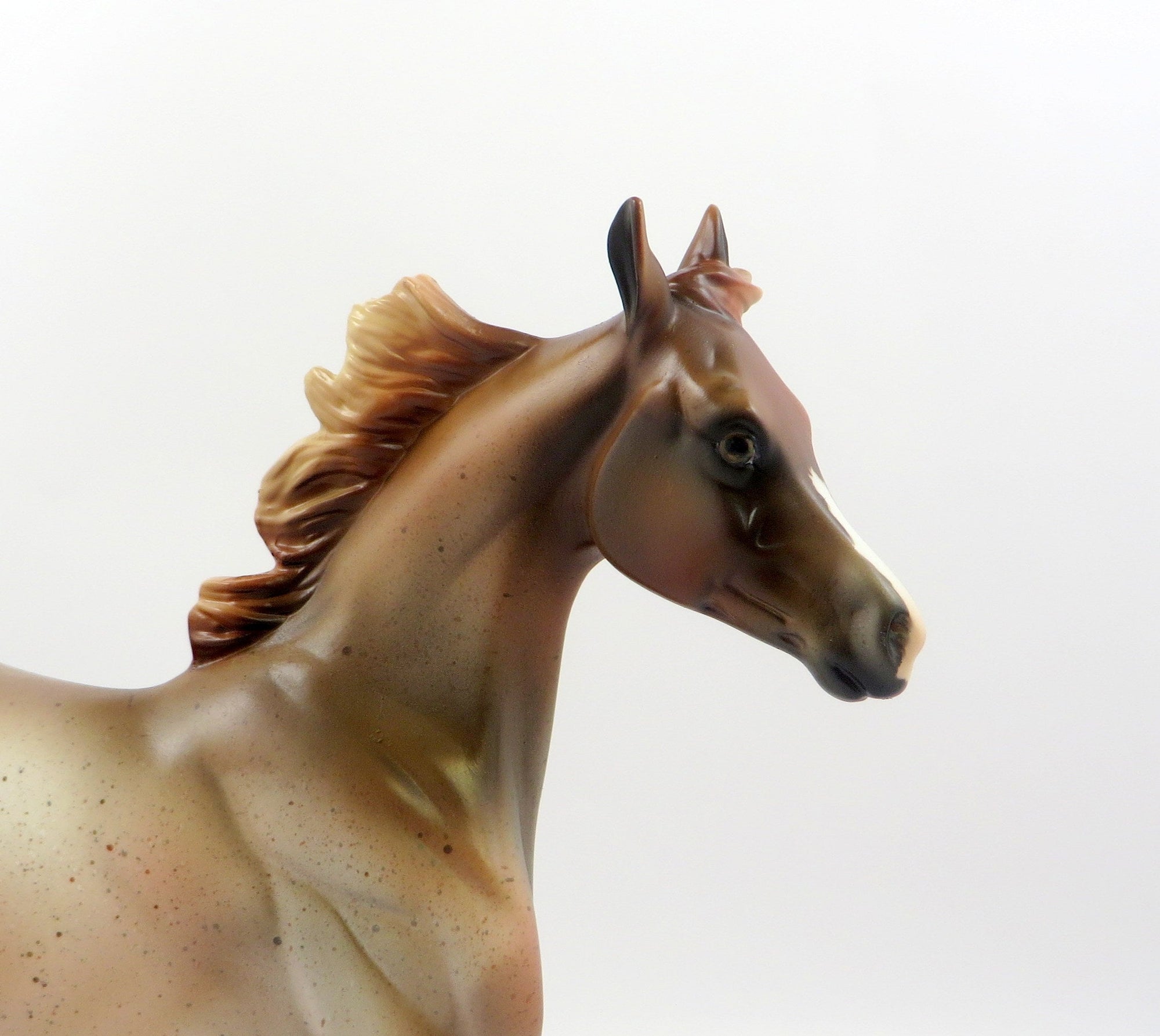 HAAKON-OOAK STRAWBERRY ROAN YEARLING MODEL HORSE EQ 19