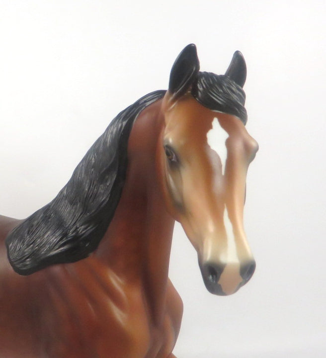 HAIL MARY-LE-5 DAPPLE BAY ARABIAN MARE MODEL HORSE SB 20