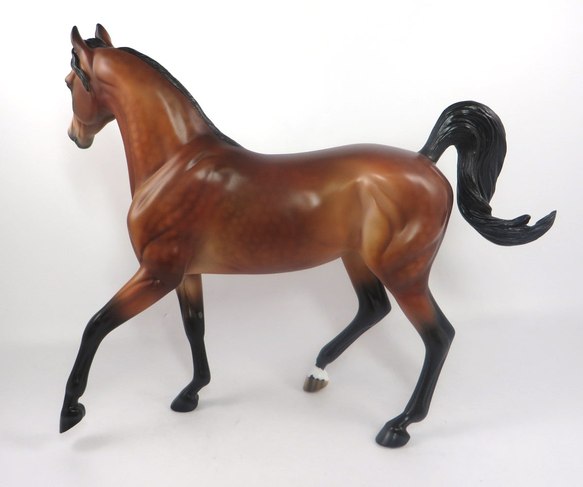 HAIL MARY-LE-5 DAPPLE BAY ARABIAN MARE MODEL HORSE SB 20