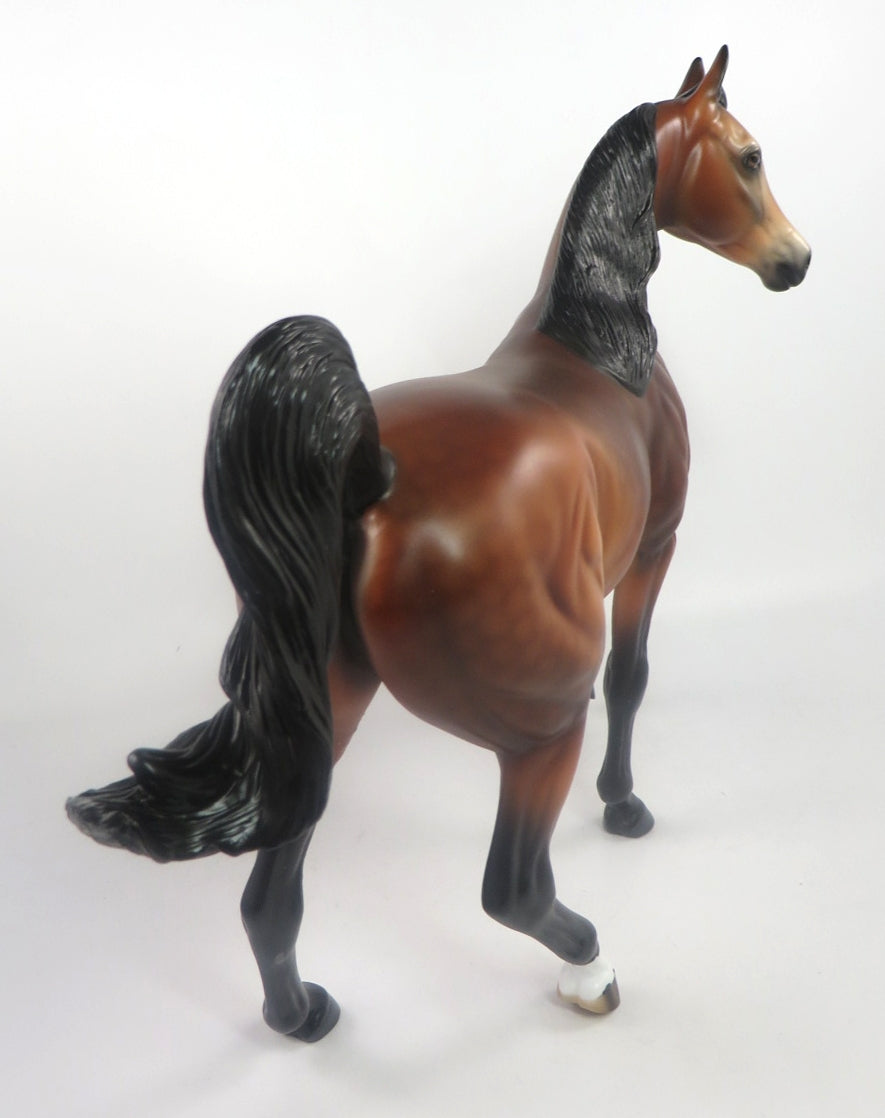 HAIL MARY-LE-5 DAPPLE BAY ARABIAN MARE MODEL HORSE SB 20