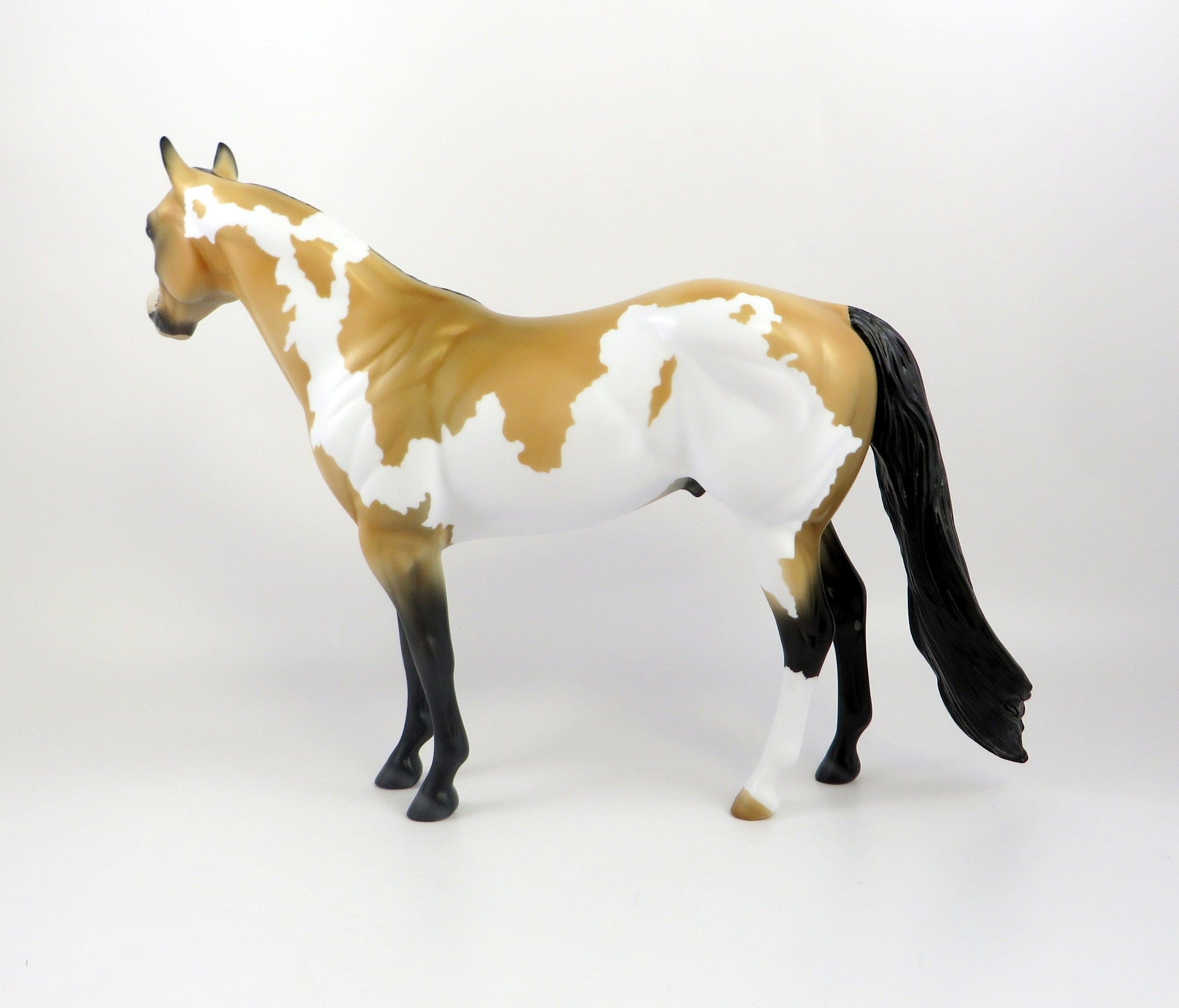 HAMON-OOAK BUCKSKIN OVERO ISH MODEL HORSE EQ 19