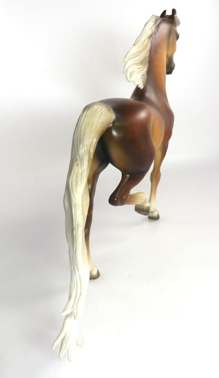 HAMPTON-OOAK DAPPLE PALOMINO SADDLEBRED MODEL HORSE 12/13/19