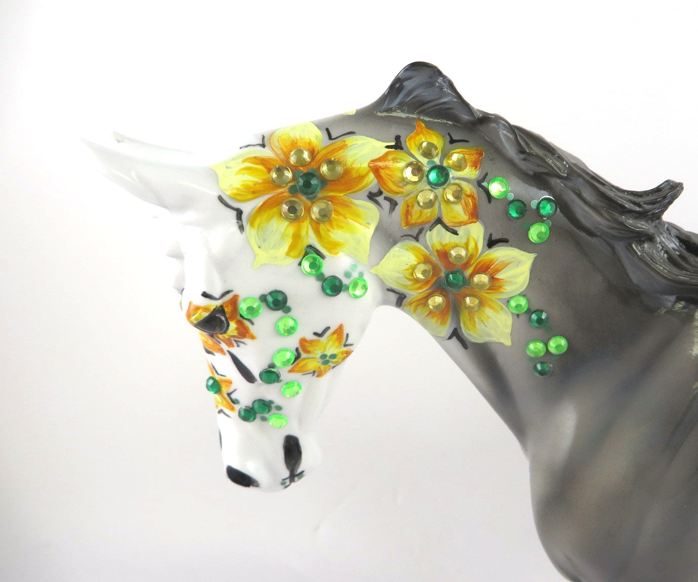 HANDSOME PHANTOM-OOAK GREY APPY TB SUGAR SKULL DECORATOR BY DAWN QUICK MM19