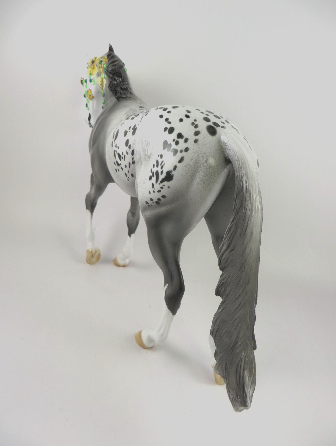 HANDSOME PHANTOM-OOAK GREY APPY TB SUGAR SKULL DECORATOR BY DAWN QUICK MM19