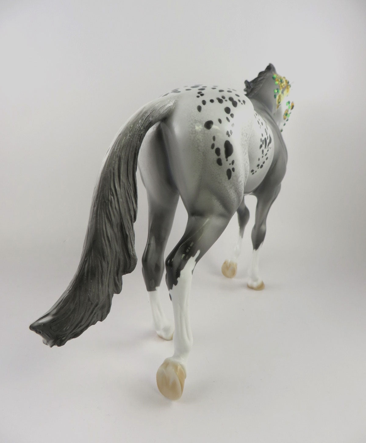 HANDSOME PHANTOM-OOAK GREY APPY TB SUGAR SKULL DECORATOR BY DAWN QUICK MM19