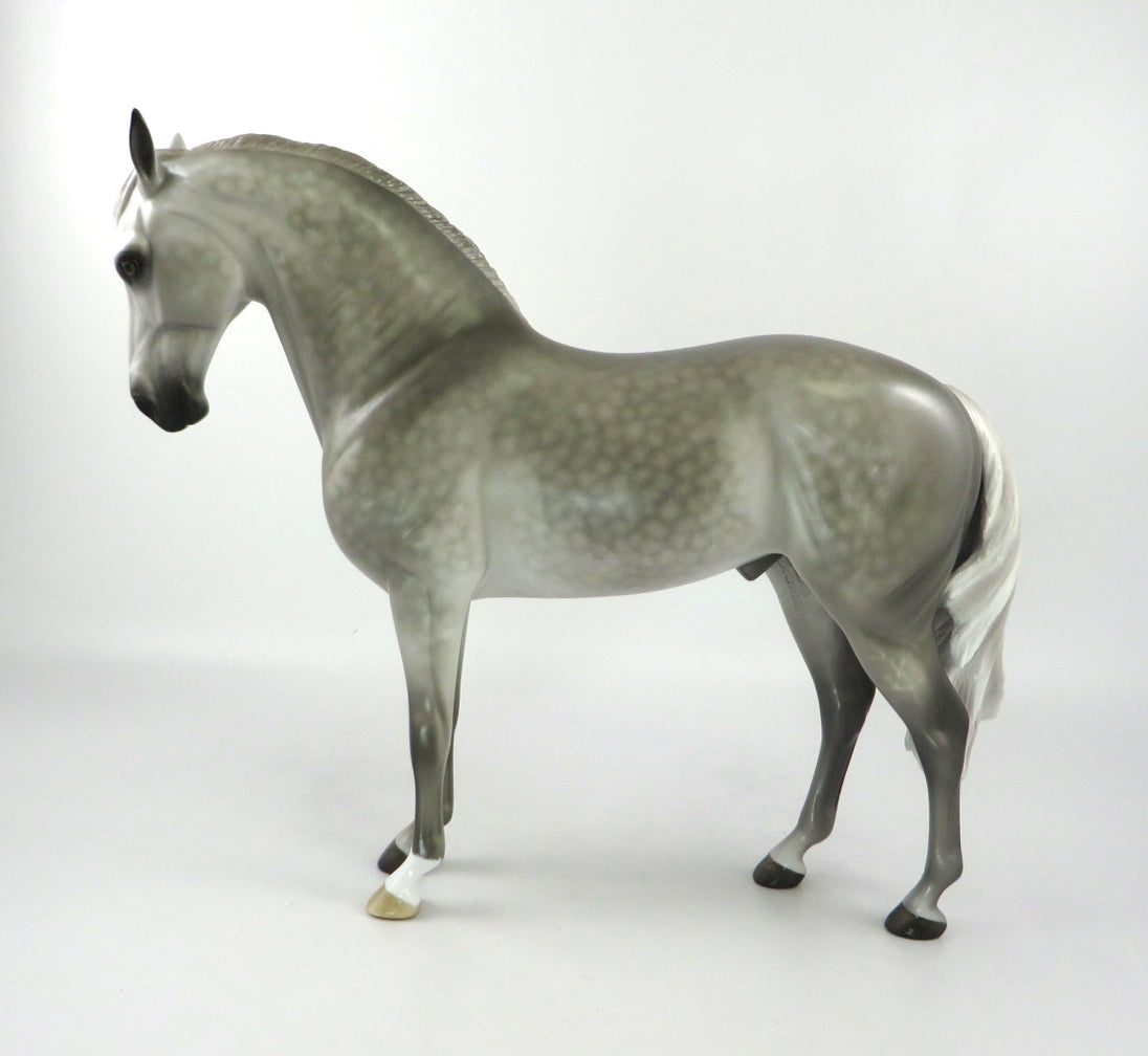 HANG A ROGER - OOAK STAR DAPPLE GREY ANDALUSIAN MODEL HORSE BY SHERYL LEISURE 02/24/20