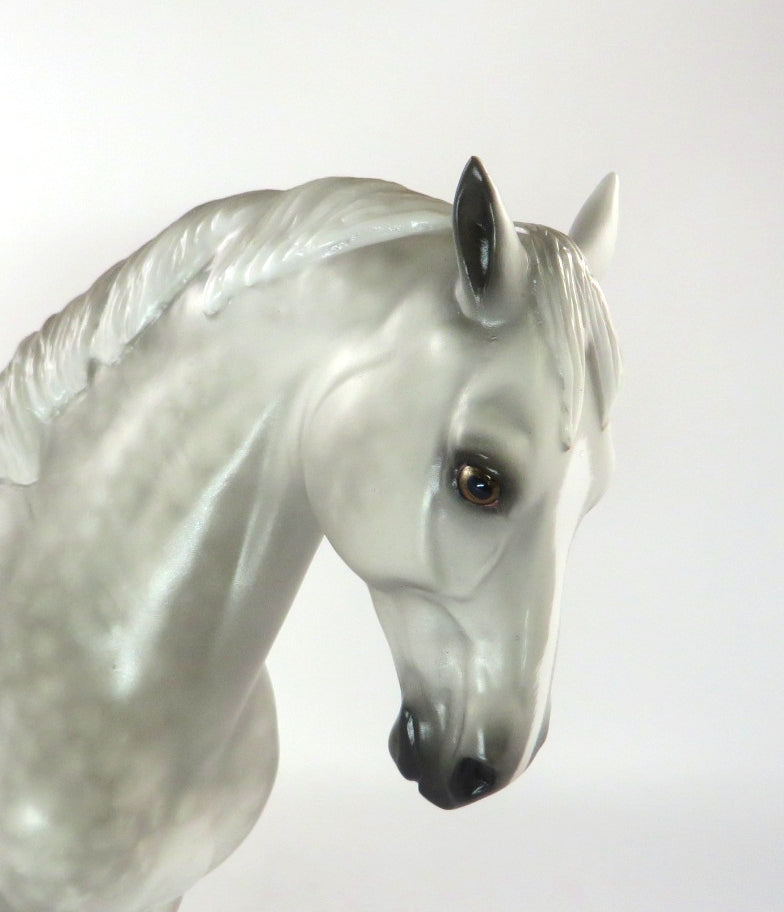 HANG A ROGER - OOAK STAR DAPPLE GREY ANDALUSIAN MODEL HORSE BY SHERYL LEISURE 02/24/20