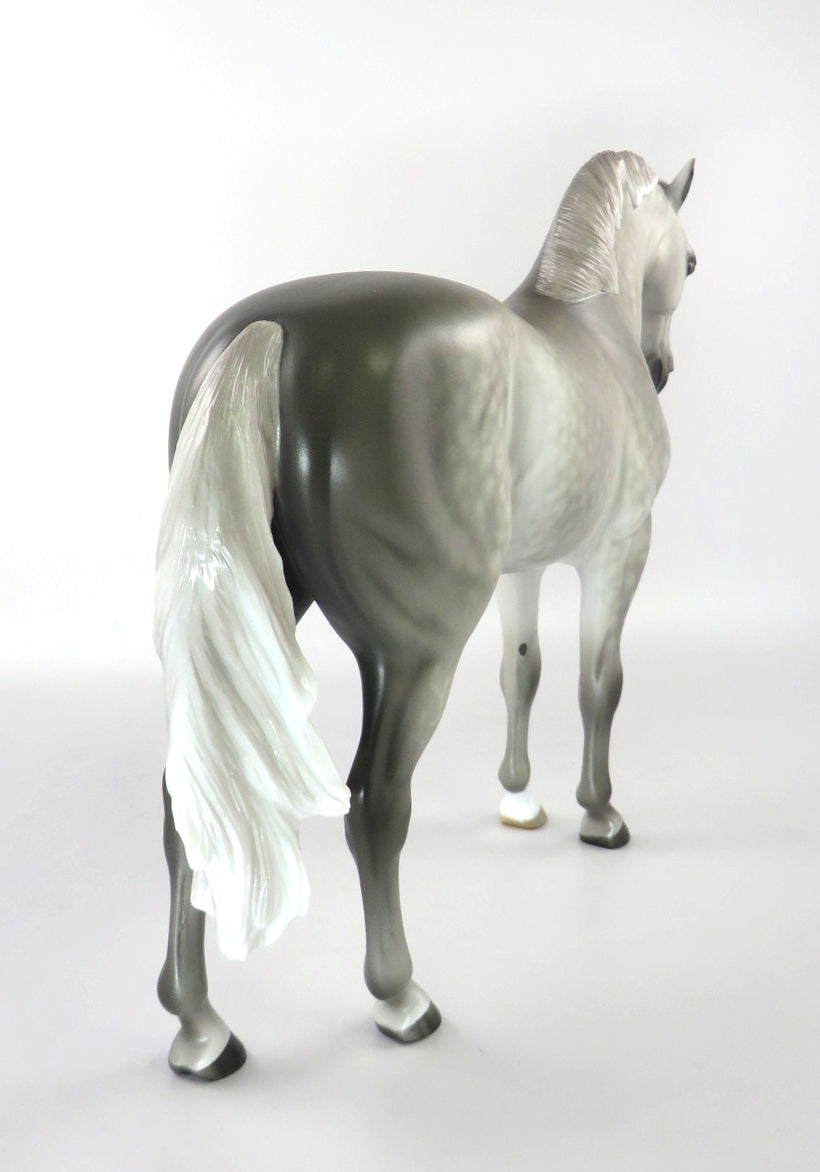 HANG A ROGER - OOAK STAR DAPPLE GREY ANDALUSIAN MODEL HORSE BY SHERYL LEISURE 02/24/20