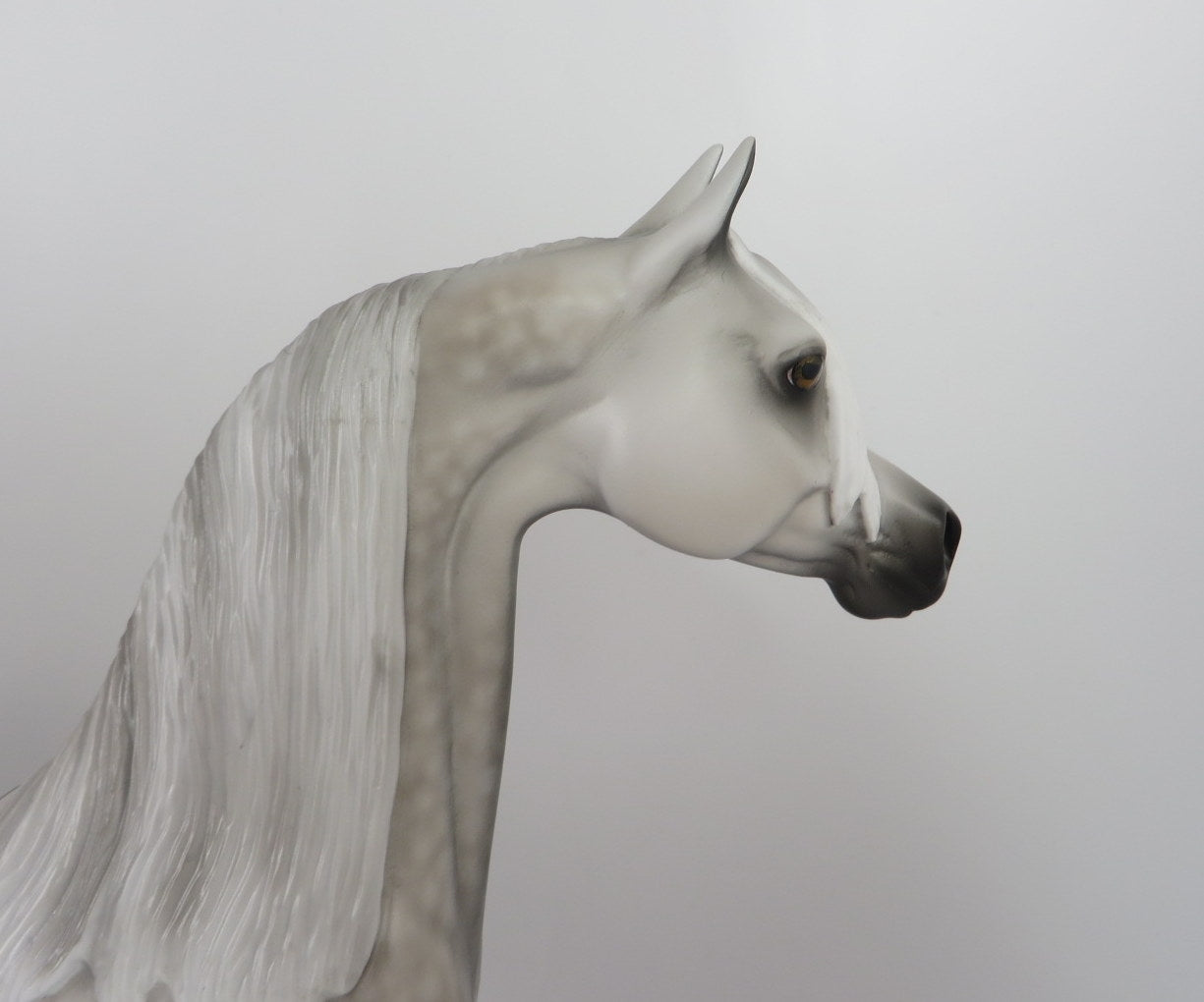 HARPER-OOAK STAR DAPPLE GREY ARABIAN MODEL HORSE BY SHERYL LEISURE WHS 19
