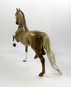 HAZA-OOAK DAPPLED PALOMINO SADDLEBRED MODEL HORSE EQ 19