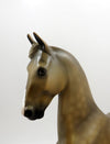 HAZA-OOAK DAPPLED PALOMINO SADDLEBRED MODEL HORSE EQ 19