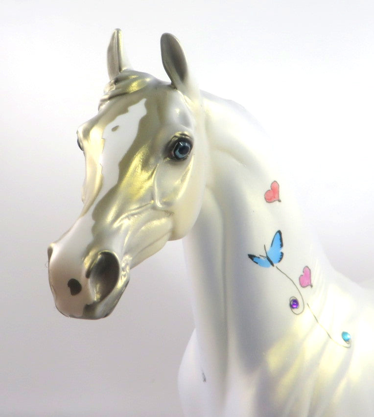 HEARTS OF FIRE-OOAK VALENTINE DECO ARABIAN MODEL HORSE 2/7/20