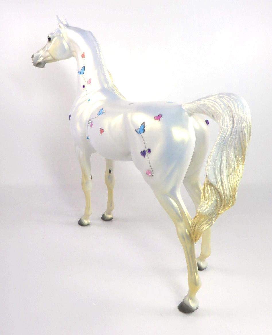 HEARTS OF FIRE-OOAK VALENTINE DECO ARABIAN MODEL HORSE 2/7/20