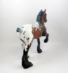 HENRIK-OOAK BAY APPALOOSA TROTTING DRAFTER MODEL HORSE EQ 19