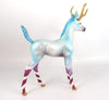 HERE COMES SANTA CLAUS - OOAK  BLUE REINDEER FOAL MODEL  CHRISTMAS HORSE BY MELISSA FOX WHS19