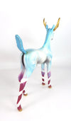 HERE COMES SANTA CLAUS - OOAK  BLUE REINDEER FOAL MODEL  CHRISTMAS HORSE BY MELISSA FOX WHS19