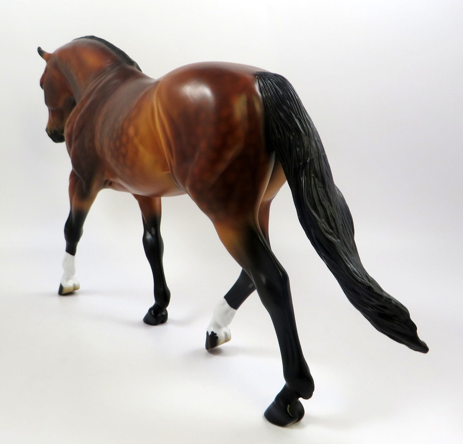 HIS MAJESTY-OOAK DAPPLE BAY IRISH DRAFT MODEL HORSE EQ 19