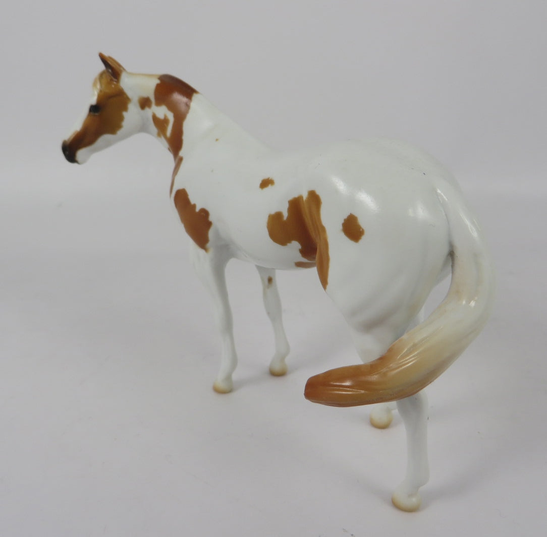 HO HO HO -- OOAK CHESTNUT PINTO STOCK CHIP  BY DAWN QUICK WHS19