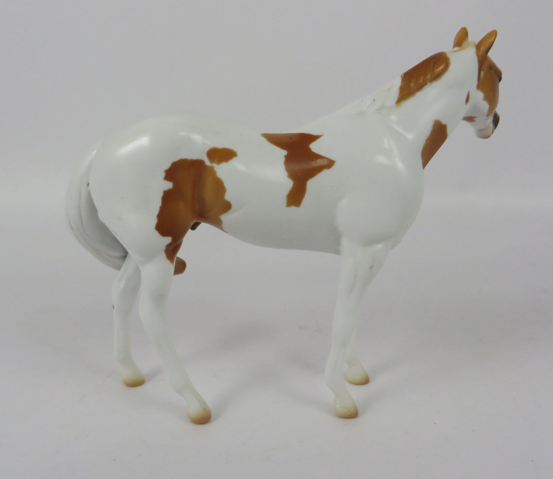 HO HO HO -- OOAK CHESTNUT PINTO STOCK CHIP  BY DAWN QUICK WHS19