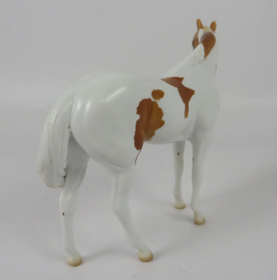 HO HO HO -- OOAK CHESTNUT PINTO STOCK CHIP  BY DAWN QUICK WHS19