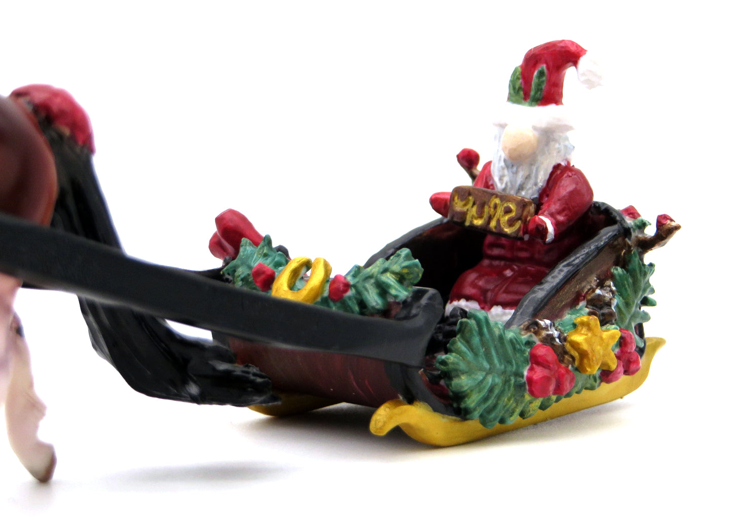 Holly-OOAK Custom Holiday Pony Chip and Sleigh Deco painted by Jas 12/2/21