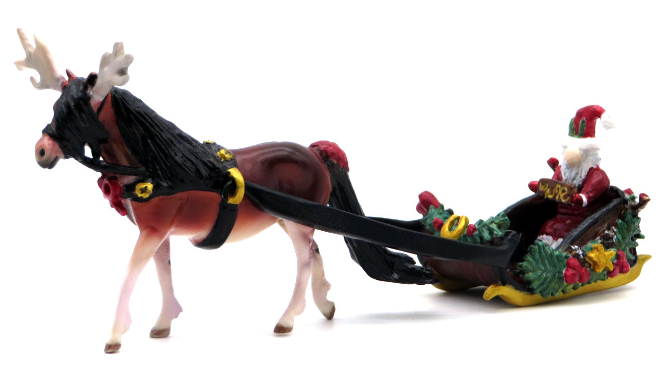 Holly-OOAK Custom Holiday Pony Chip and Sleigh Deco painted by Jas 12/2/21