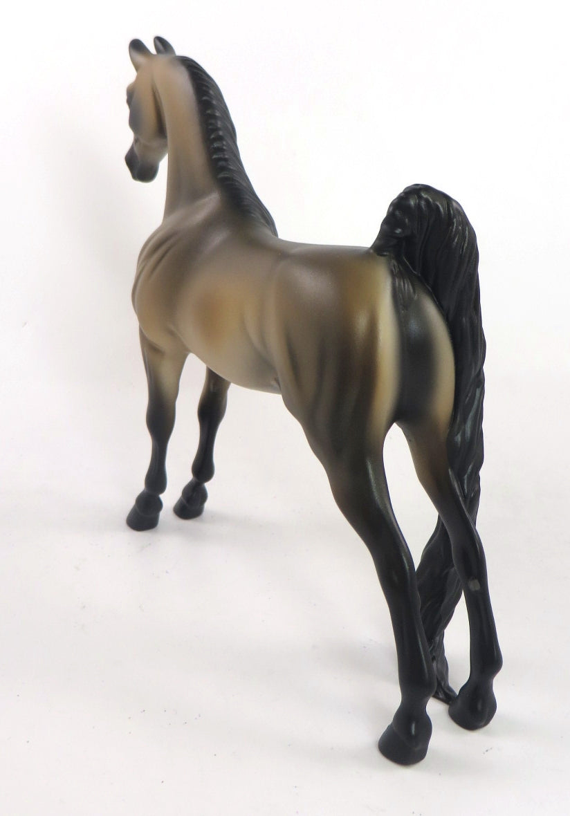 TOUCHDOWN - OOAK VARNISH BUCKSKIN ROAN  FQH  BY MISSY FOX SB20