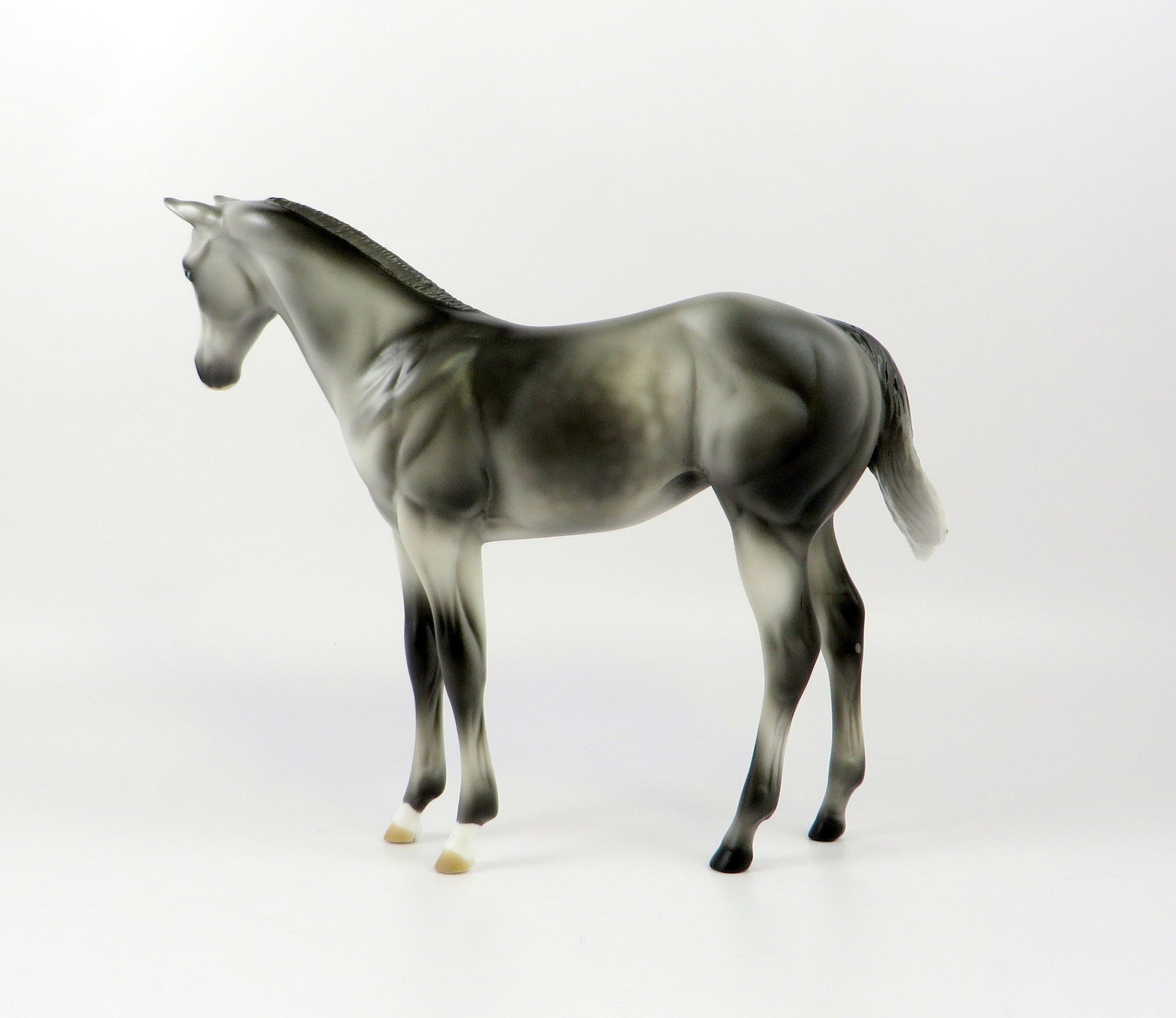 HOPKIN-OOAK GREY WEANLING MODEL HORSE EQ 19