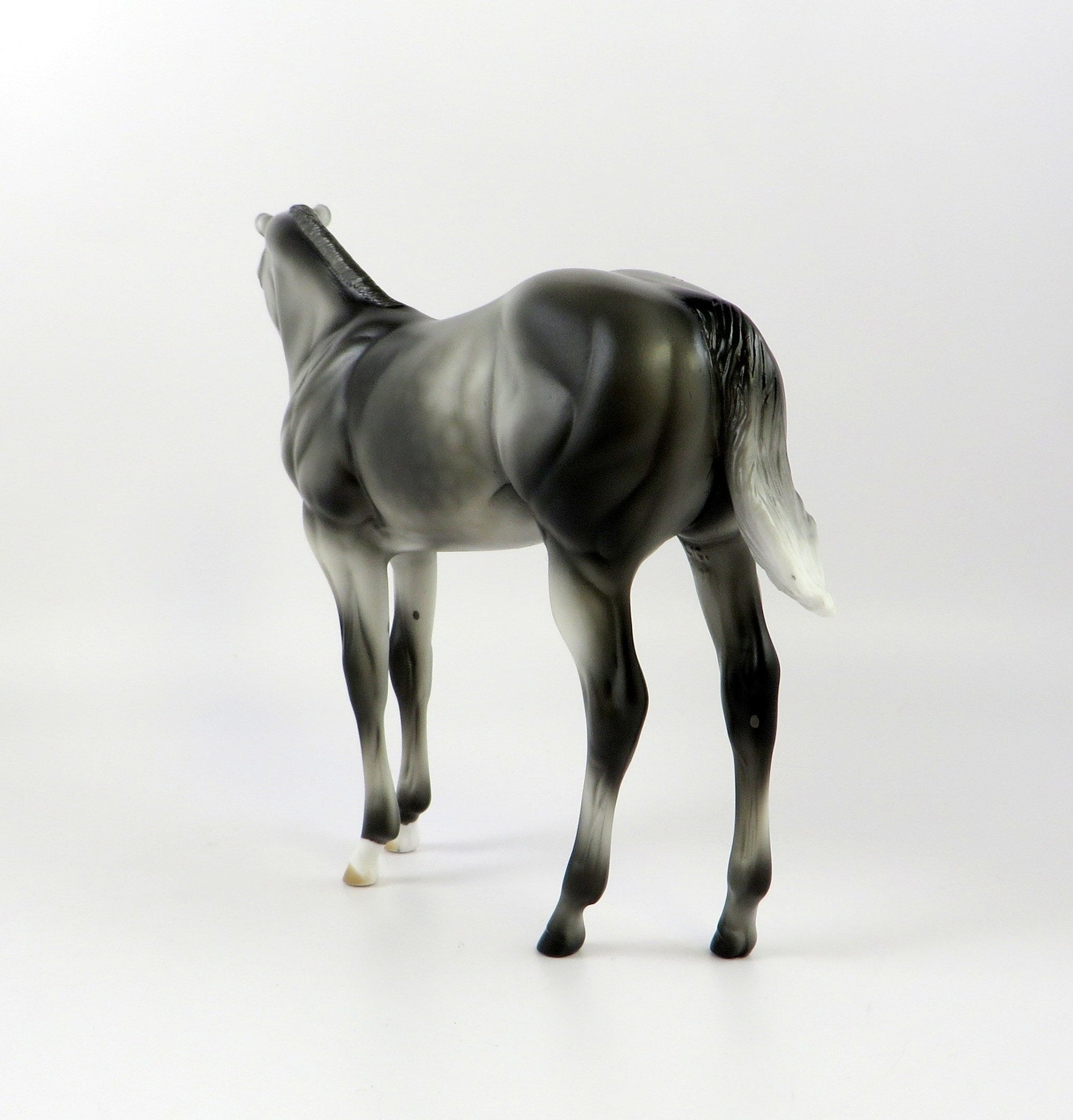 HOPKIN-OOAK GREY WEANLING MODEL HORSE EQ 19