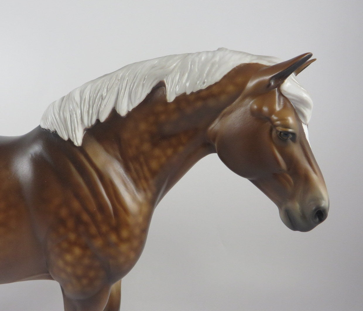 GHOSTESS WITH THE MOSTESS-OOAK SAPPLE CHESTNUT HEAVY DRAFT MARE BY SHERYL LEISURE MM 19