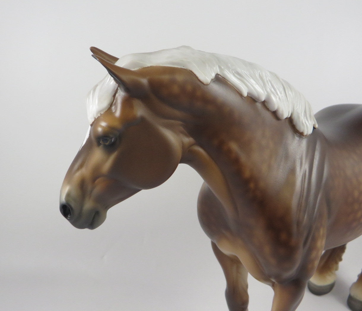 GHOSTESS WITH THE MOSTESS-OOAK SAPPLE CHESTNUT HEAVY DRAFT MARE BY SHERYL LEISURE MM 19