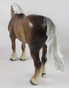 GHOSTESS WITH THE MOSTESS-OOAK SAPPLE CHESTNUT HEAVY DRAFT MARE BY SHERYL LEISURE MM 19