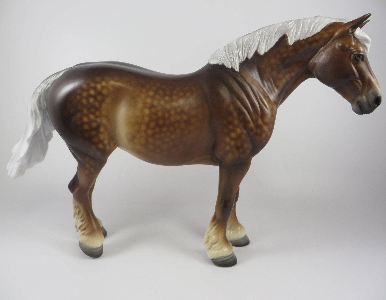 GHOSTESS WITH THE MOSTESS-OOAK SAPPLE CHESTNUT HEAVY DRAFT MARE BY SHERYL LEISURE MM 19