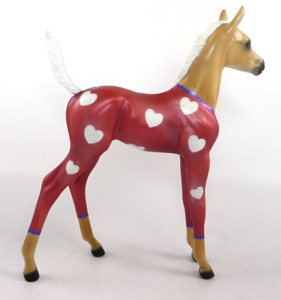 HOT PINK-OOAK PALOMINO FOAL MODEL HORSE 2/13/20