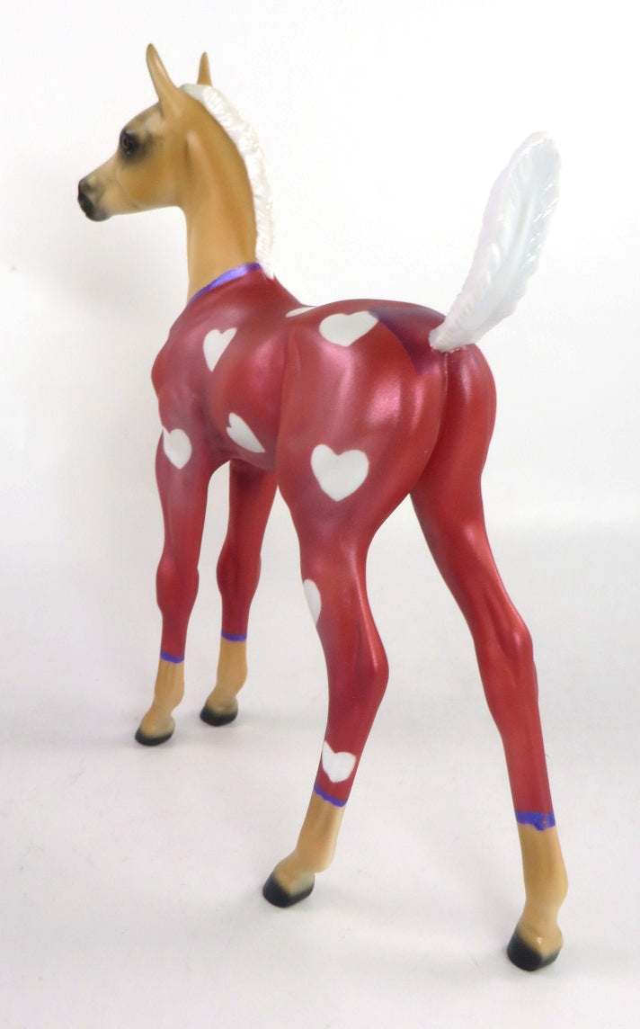 HOT PINK-OOAK PALOMINO FOAL MODEL HORSE 2/13/20